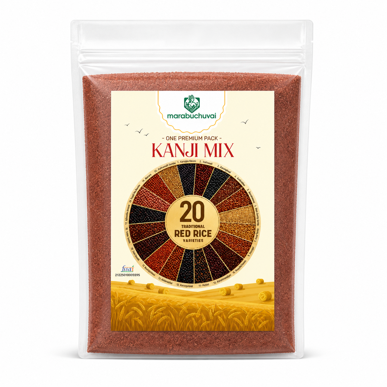 Premium Red Kanji Mix – 20 Traditional Red Rice Varieties | Natural Health Drink Powder